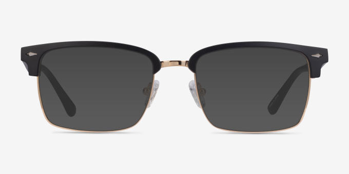 Renaissance Black Gold MetalEyeglass Frames from EyeBuyDirect, with Tinted Lenses