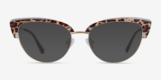 Essential Leopard & Gold Acetate, MetalEyeglass Frames from EyeBuyDirect, with Tinted Lenses