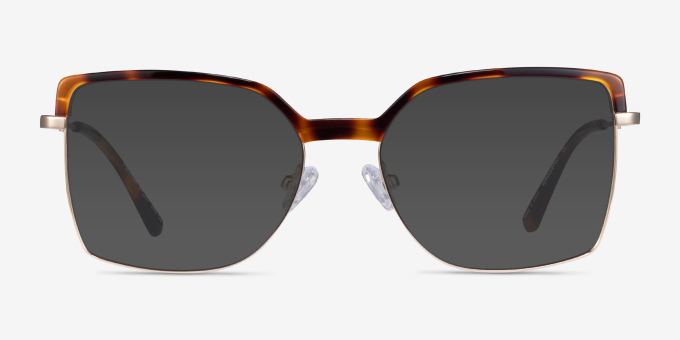 Further Tortoise & Gold Acetate, MetalEyeglass Frames from EyeBuyDirect, with Tinted Lenses