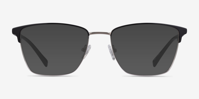 Moore Black Silver AcetateEyeglass Frames from EyeBuyDirect, with Tinted Lenses