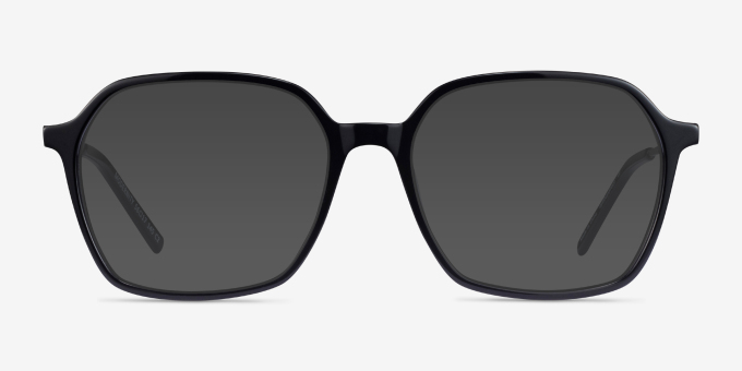 Modernity Black Silver AcetateEyeglass Frames from EyeBuyDirect, with Tinted Lenses