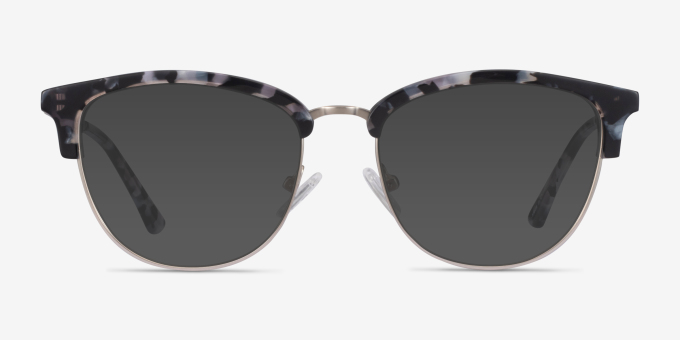 Sophisticated Ivory Tortoise & Silver Acetate, MetalMontures de lunettes de vue d'EyeBuyDirect, Avec des Verres Teintés
