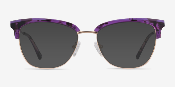 Gala Purple & Gold Acetate, MetalEyeglass Frames from EyeBuyDirect, with Tinted Lenses