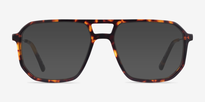 Iconic Tortoise & Silver Acetate, MetalMontures de lunettes de vue d'EyeBuyDirect, Avec des Verres Teintés