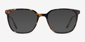 Confident Tortoise Silver Acétate Montures de lunettes de vue d'EyeBuyDirect, with Tinted Lenses