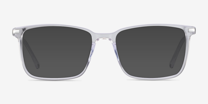 Button Transparent AcétateMontures de lunettes de vue d'EyeBuyDirect, Avec des Verres Teintés