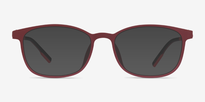 Idea Matte Red MetalEyeglass Frames from EyeBuyDirect, with Tinted Lenses
