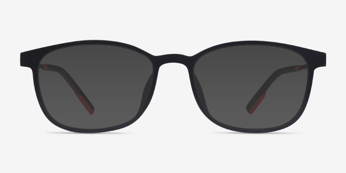 Idea Matte Black MetalEyeglass Frames from EyeBuyDirect, with Tinted Lenses