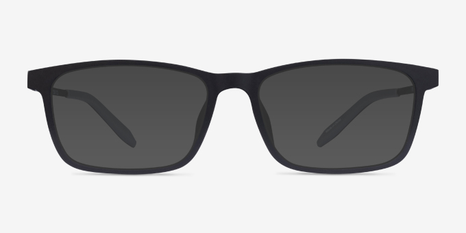 Rebus Matte Black MetalEyeglass Frames from EyeBuyDirect, with Tinted Lenses