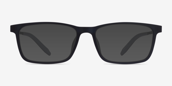 Rebus Matte Navy Black MetalEyeglass Frames from EyeBuyDirect, with Tinted Lenses