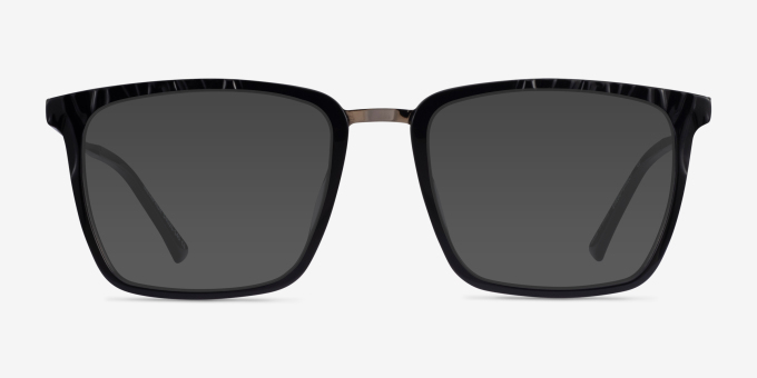 Metaphor Black AcetateEyeglass Frames from EyeBuyDirect, with Tinted Lenses
