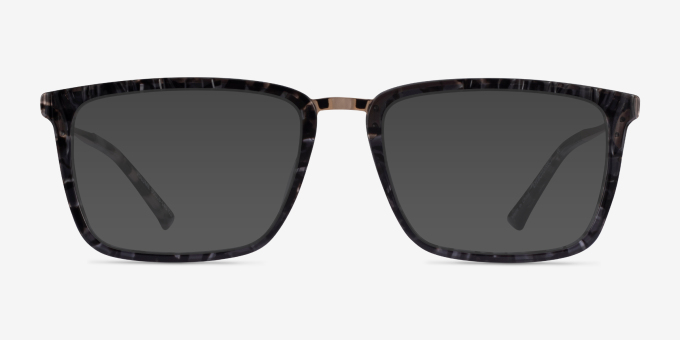 Volume Dark Tortoise AcetateEyeglass Frames from EyeBuyDirect, with Tinted Lenses