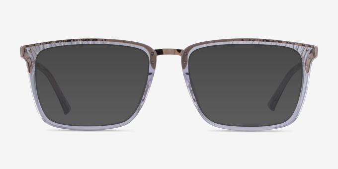 Volume Clear AcetateEyeglass Frames from EyeBuyDirect, with Tinted Lenses