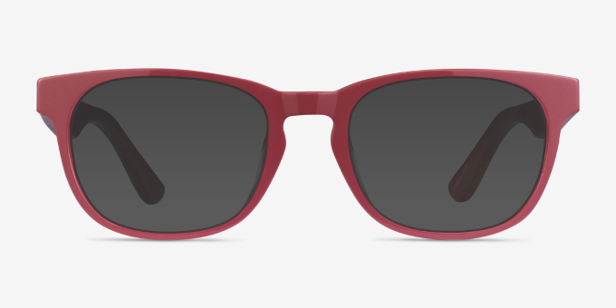 Tongass Red AcetateEyeglass Frames from EyeBuyDirect, with Tinted Lenses