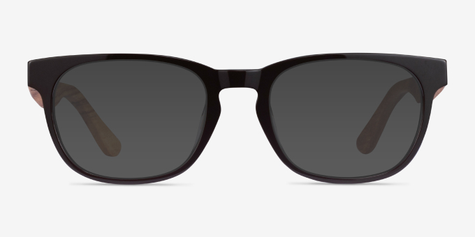 Tongass Dark Brown & Wood AcetateEyeglass Frames from EyeBuyDirect, with Tinted Lenses