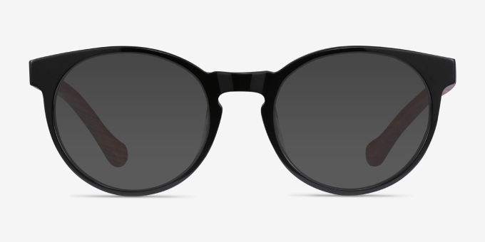 Everglades Green & Red Wood AcetateEyeglass Frames from EyeBuyDirect, with Tinted Lenses
