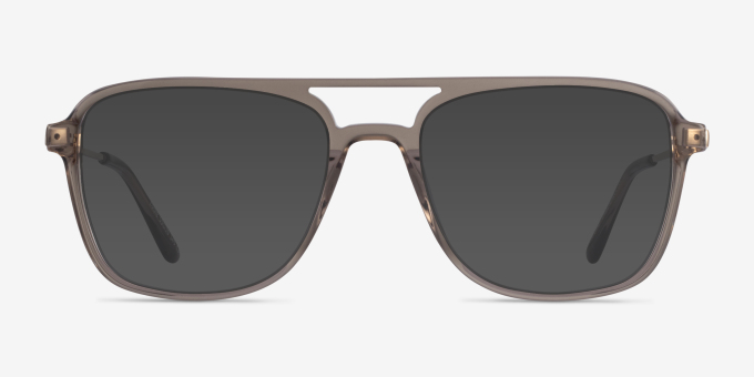 Eddie Clear Gray AcetateEyeglass Frames from EyeBuyDirect, with Tinted Lenses
