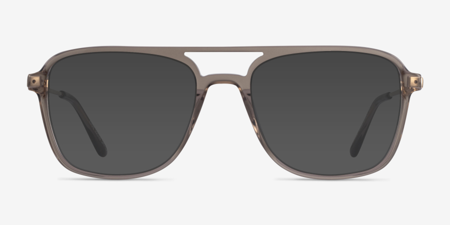 Eddie Aviator Clear Gray Glasses for Men | Eyebuydirect