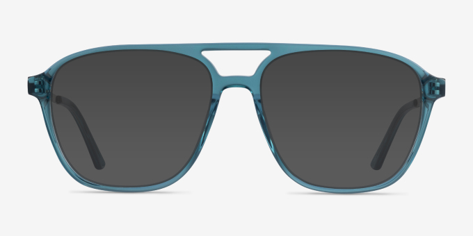 Metropolis Teal AcetateEyeglass Frames from EyeBuyDirect, with Tinted Lenses