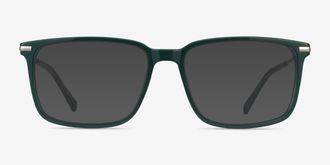 Boscus Green Silver AcetateEyeglass Frames from EyeBuyDirect, with Tinted Lenses