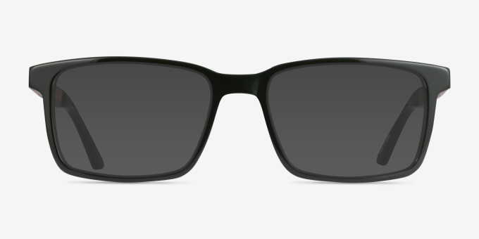 Symbiosis Dark Green AcetateEyeglass Frames from EyeBuyDirect, with Tinted Lenses