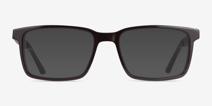 Symbiosis Brown AcetateEyeglass Frames from EyeBuyDirect, with Tinted Lenses
