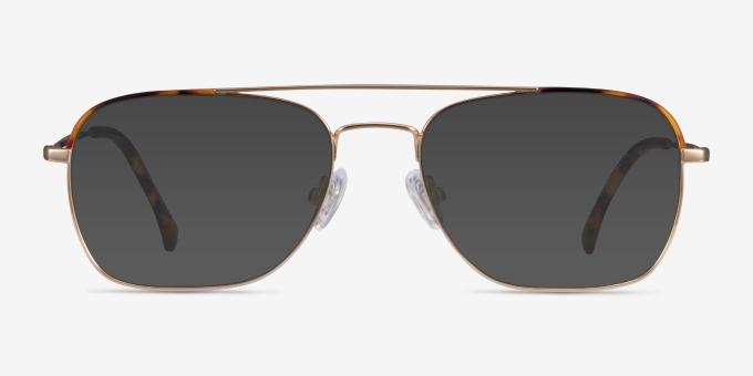 Arizona Gold Tortoise AcetateEyeglass Frames from EyeBuyDirect, with Tinted Lenses