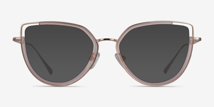 Koyo Champagne Gold AcetateEyeglass Frames from EyeBuyDirect, with Tinted Lenses