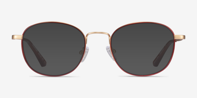 Kogarashi Brown Gold AcetateEyeglass Frames from EyeBuyDirect, with Tinted Lenses