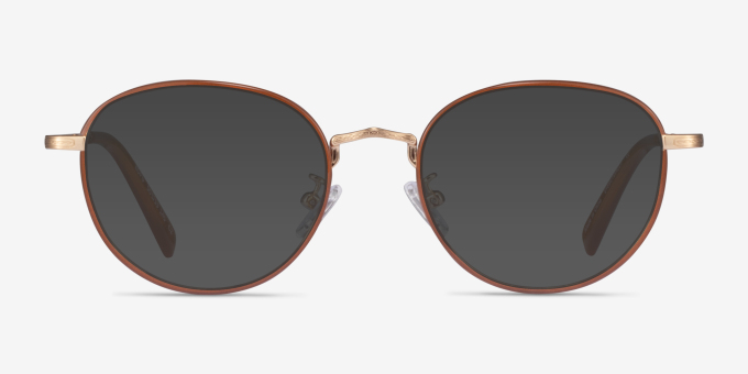 Kofu Brown Gold AcetateEyeglass Frames from EyeBuyDirect, with Tinted Lenses