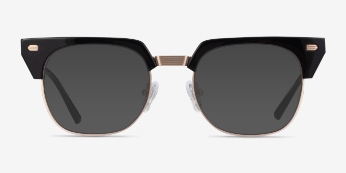 Nichibotsu Black Gold AcetateEyeglass Frames from EyeBuyDirect, with Tinted Lenses