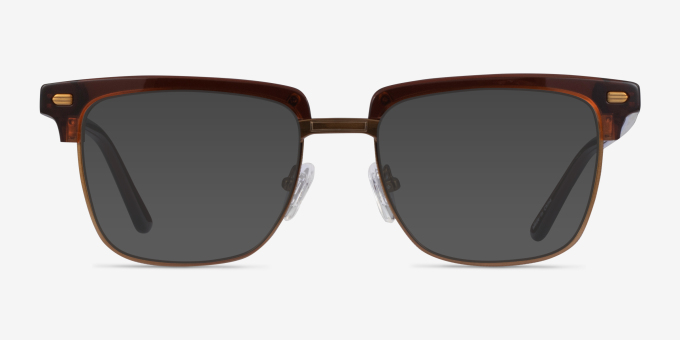 Murakami Clear Brown Bronze AcetateEyeglass Frames from EyeBuyDirect, with Tinted Lenses