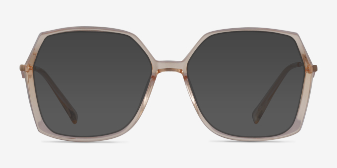 Ellipse Clear Yellow AcetateEyeglass Frames from EyeBuyDirect, with Tinted Lenses