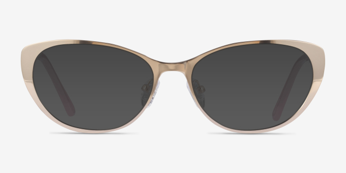Thames Gold AcetateEyeglass Frames from EyeBuyDirect, with Tinted Lenses