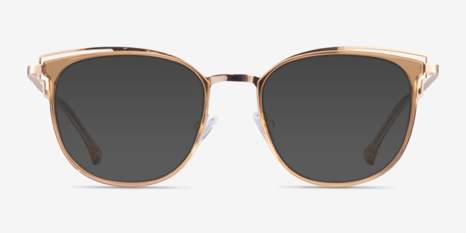 Moving Clear Yellow Gold AcétateMontures de lunettes de vue d'EyeBuyDirect, Avec des Verres Teintés