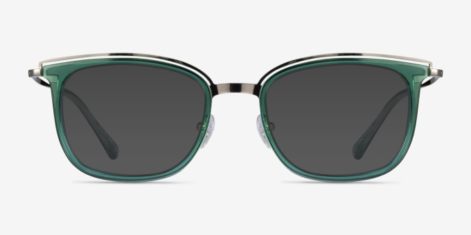 Tonight Clear Green Gold AcetateEyeglass Frames from EyeBuyDirect, with Tinted Lenses