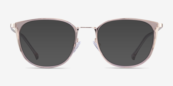 Midland Clear Purple Gold AcetateEyeglass Frames from EyeBuyDirect, with Tinted Lenses
