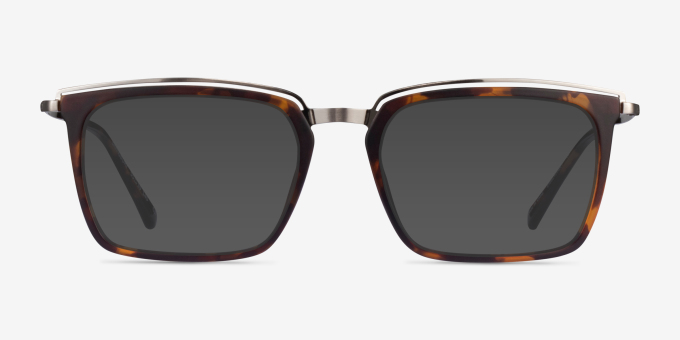 Barnsbury Tortoise Gunmetal MetalEyeglass Frames from EyeBuyDirect, with Tinted Lenses