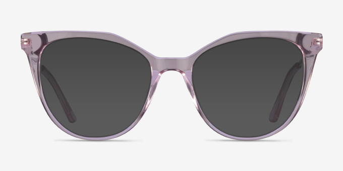 Carolina Clear Pink AcetateEyeglass Frames from EyeBuyDirect, with Tinted Lenses