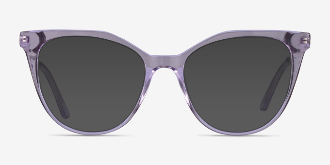 Carolina Clear Purple AcétateMontures de lunettes de vue d'EyeBuyDirect, Avec des Verres Teintés