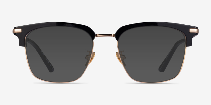 Actor Black Gold AcetateEyeglass Frames from EyeBuyDirect, with Tinted Lenses