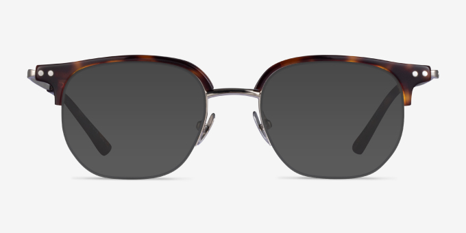 Witty Tortoise Silver AcetateEyeglass Frames from EyeBuyDirect, with Tinted Lenses