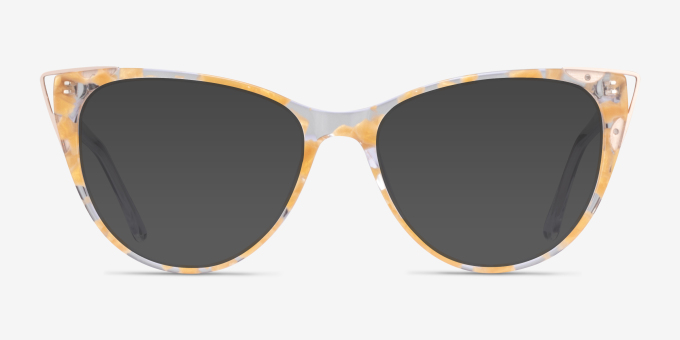 Celebrate Clear Yellow Rose Gold AcetateEyeglass Frames from EyeBuyDirect, with Tinted Lenses