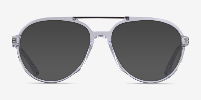 Lantern Clear AcetateEyeglass Frames from EyeBuyDirect, with Tinted Lenses