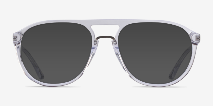 Rustic Clear AcetateEyeglass Frames from EyeBuyDirect, with Tinted Lenses