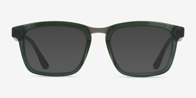 Fraser Clear Green Silver AcetateEyeglass Frames from EyeBuyDirect, with Tinted Lenses