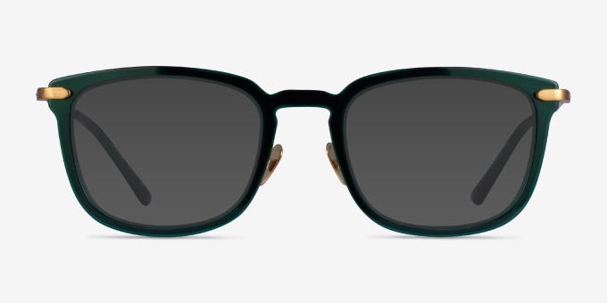 Clayton Dark Green Gold AcetateEyeglass Frames from EyeBuyDirect, with Tinted Lenses