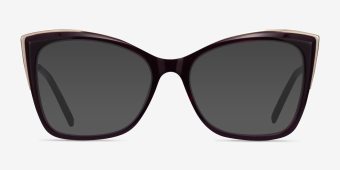 Dorothy Clear Purple Gold AcetateEyeglass Frames from EyeBuyDirect, with Tinted Lenses