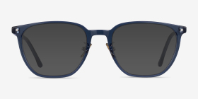 Hunter Rectangle Clear Blue Full Rim Eyeglasses | Eyebuydirect