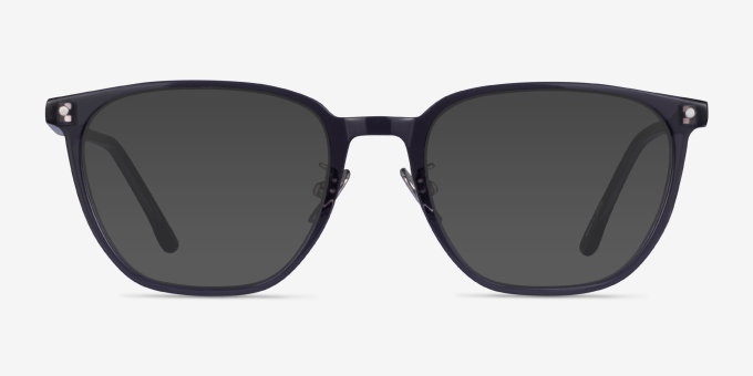 Hunter Clear Gray AcetateEyeglass Frames from EyeBuyDirect, with Tinted Lenses